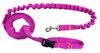Dog Leash with Shock Absorber 380cm FUCHSIA Adjustable HandsFree Made in Poland