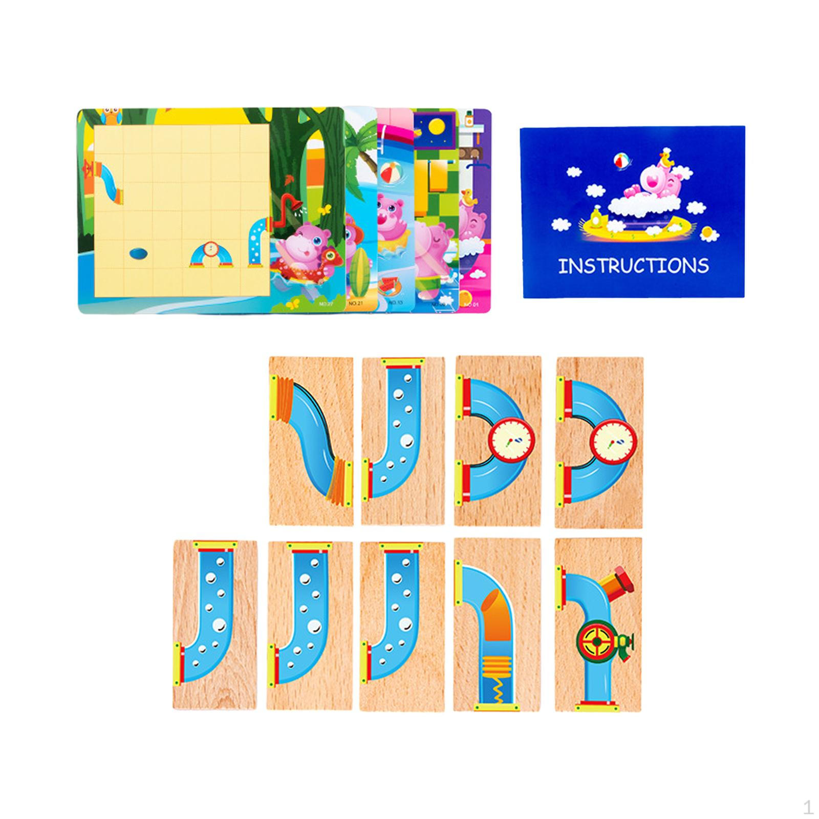Brain Teasers Wooden Blocks Puzzle Building Toy Gift Animal Bath Puzzles Jigsaw Game for Kids Girls