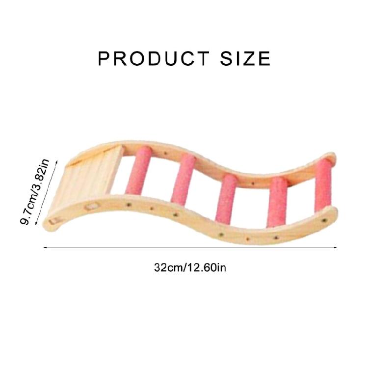 Bird Perch Wood Climbing Ladder Stand Platform for Parrot Cage Accessories