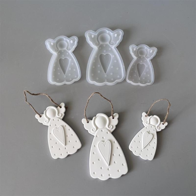 Silicone Angelic Candle Mould With Intricate Girl Designs Easy Releases for Handmade Candle Holiday Decoration Craft