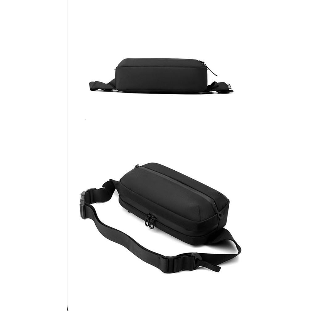 SELECOCO Lightweight Waist Outdoor Use Men's Water-Repellent Bag/Shoulder Bag, Crossbody, Small, (Black)