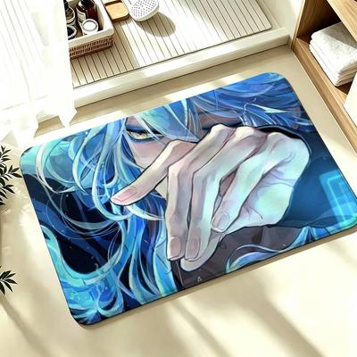 Anime Idia Cool Shroud Shower Room Absorbent Small Floor Mat Soft Comfortable Decorative Foot Mat