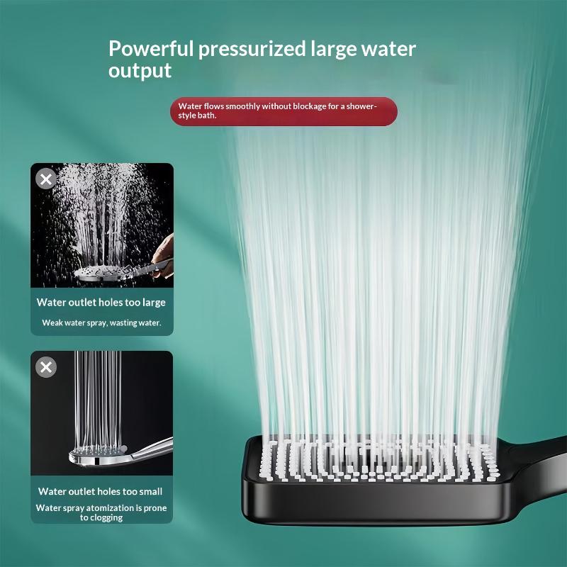 High Pressure Handheld Shower Head 4 Spray Modes Large Water Flow For Home Shower Use Easy To Install