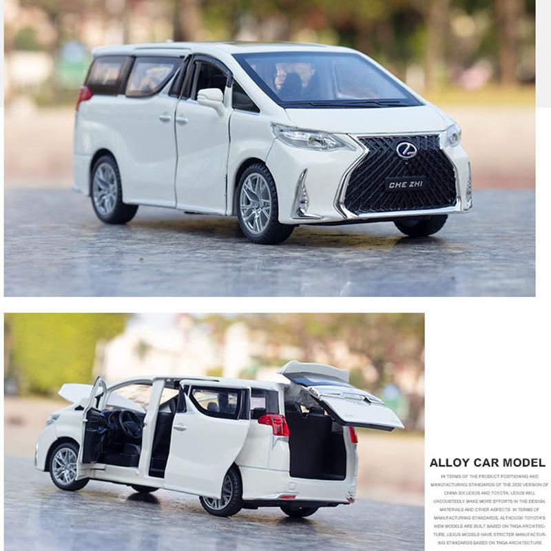 1/32 Scale LM300H Diecast Car Model Toy, Pull Back Toy Vehicle with Sound and Light for Kids Toddler Boys Girls Gift Collection
