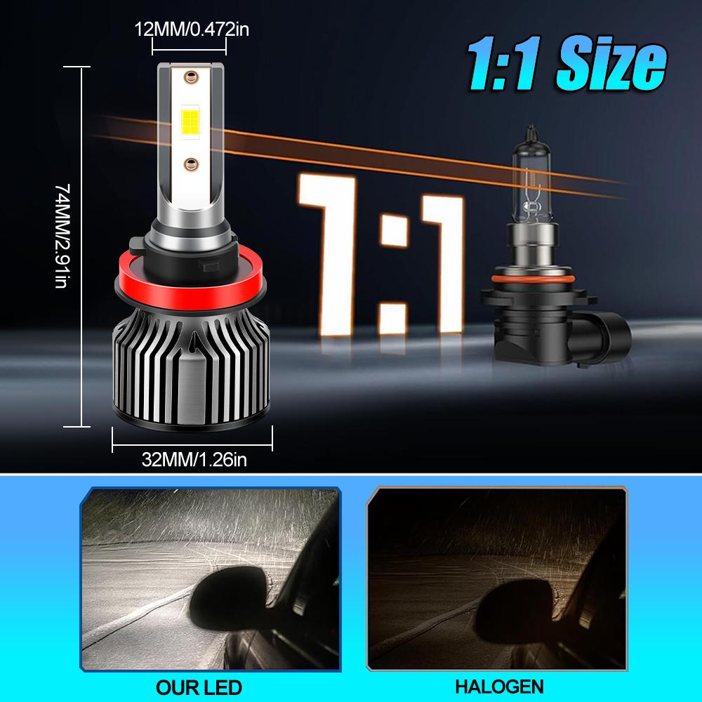2/6Pcs Led 30000LM Canbus Lamp Super Bright 6000K Car Headlight Bulbs Fog Light For GMC Terrain 2010 2011 2012 2013 2014 2015