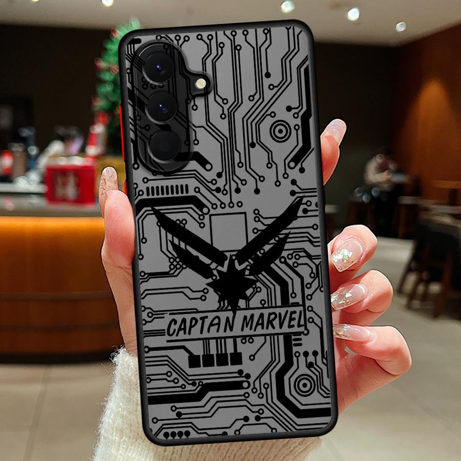 Phone Cover Case for Samsung Galaxy A53 A35 A73 A33 A56 A55 A34 A36 A17 A52 A16 A15 A14 A23 A52S A72 A54 Marvel Cool Hero Logo