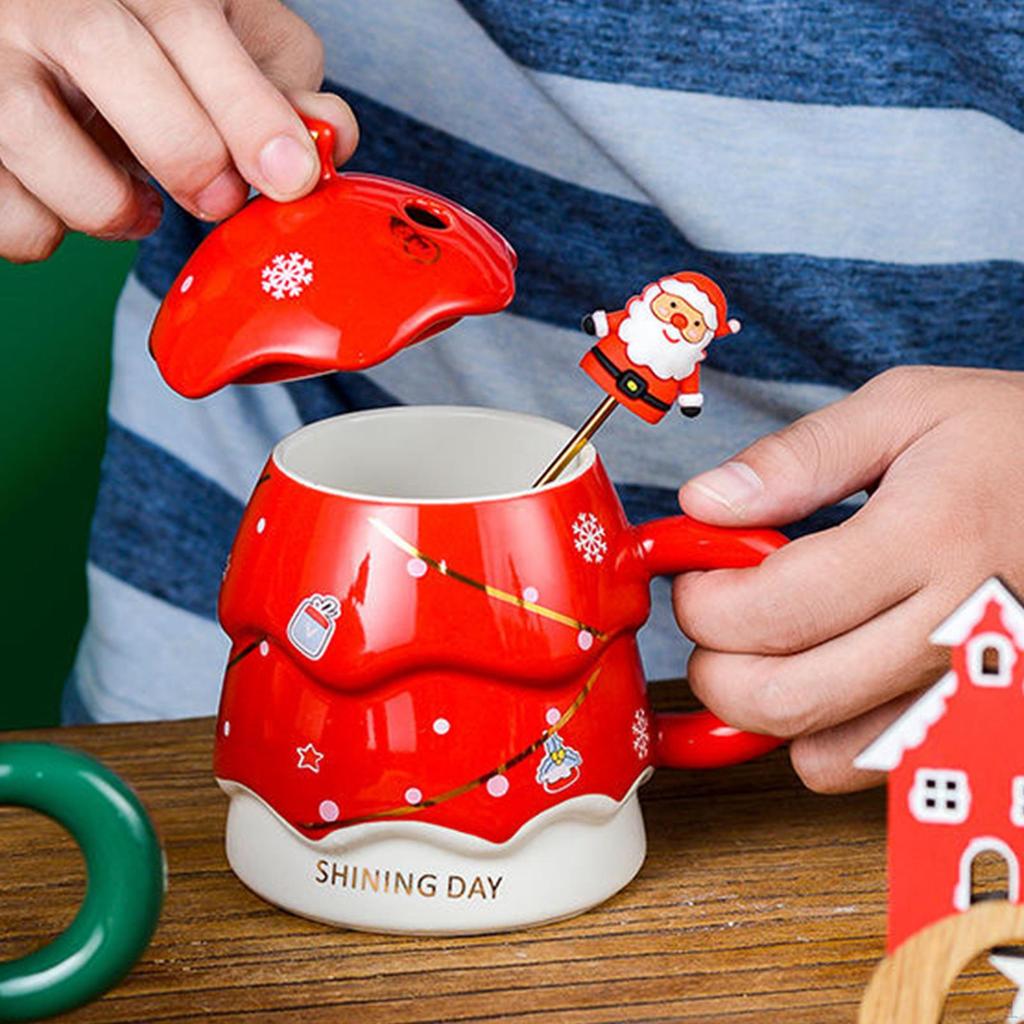 Christmas Ceramic Coffee Mug, Morning Creative Tea Storage, Water Cups for