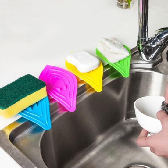 Protiskluzový držák na mýdlo ve tvaru listu Jednoduchý dřez Houba Odkapávací miska na mýdlo