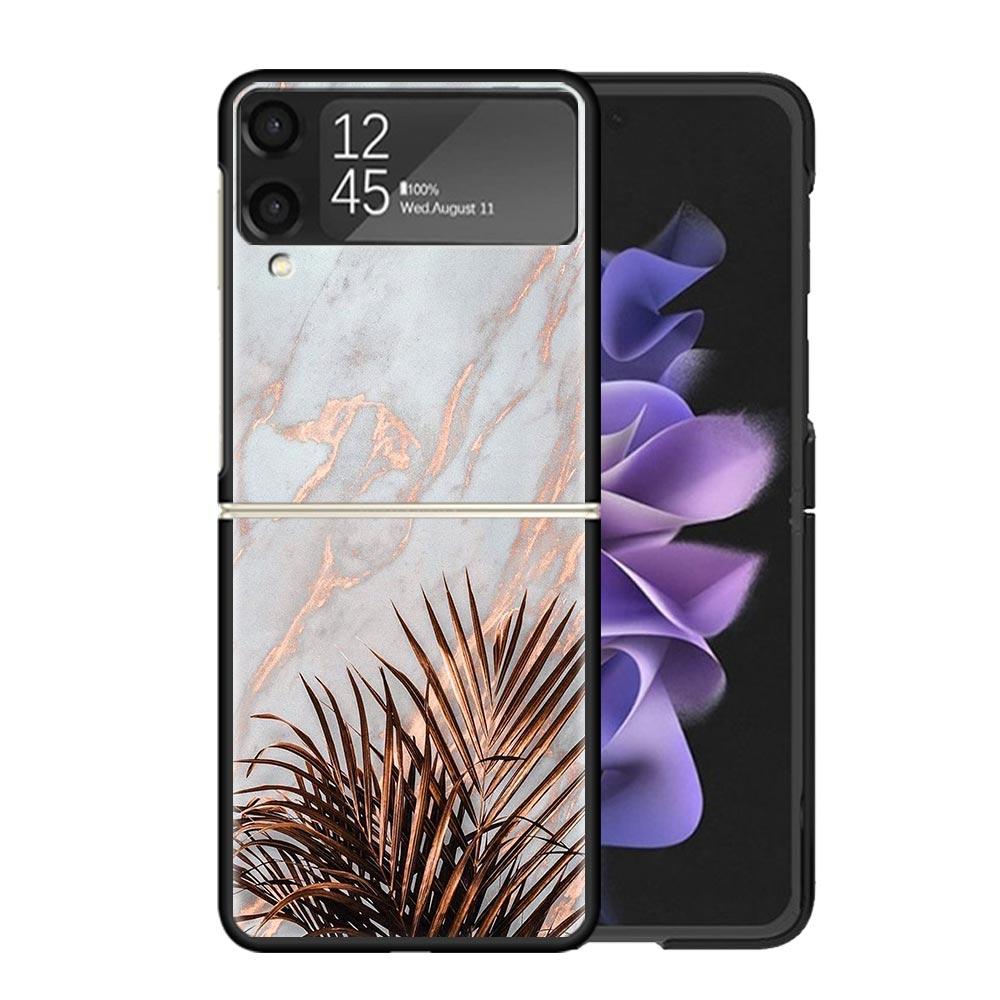 Beautiful Rose Bling Picture Clear Phone Case For Samsung Z Flip 7 6 5 4 3 Galaxy ZFlip7 ZFlip6 ZFlip5 ZFlip4 ZFlip3 5G Print Co