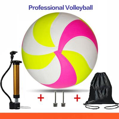 Yeni Model Renkli Voleybol topu, Eğitim Yarışması Profesyonel Oyun Voleybolu, İsteğe bağlı Pompa + İğne + Ağ Çantası