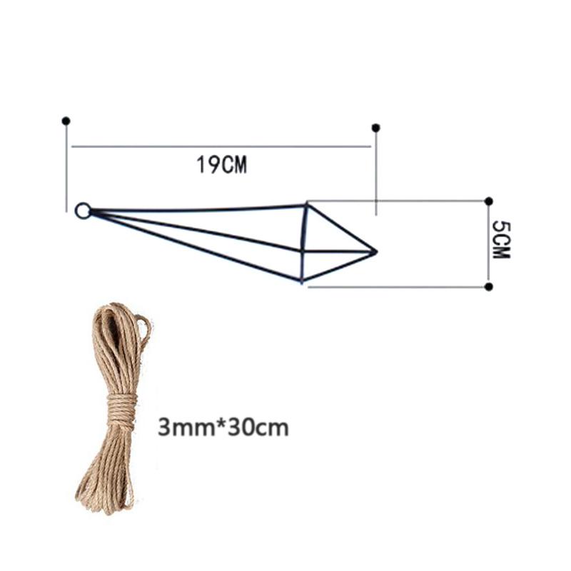 Metal Geometric Hanging Air Plant Holder Rack Air Pineapple Iron Hanging Support