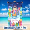 Adventure Journey Theme Beach Towel Personalized Custom Name & Text Soft Quick Dry Beach Towel for Swimming Travel
