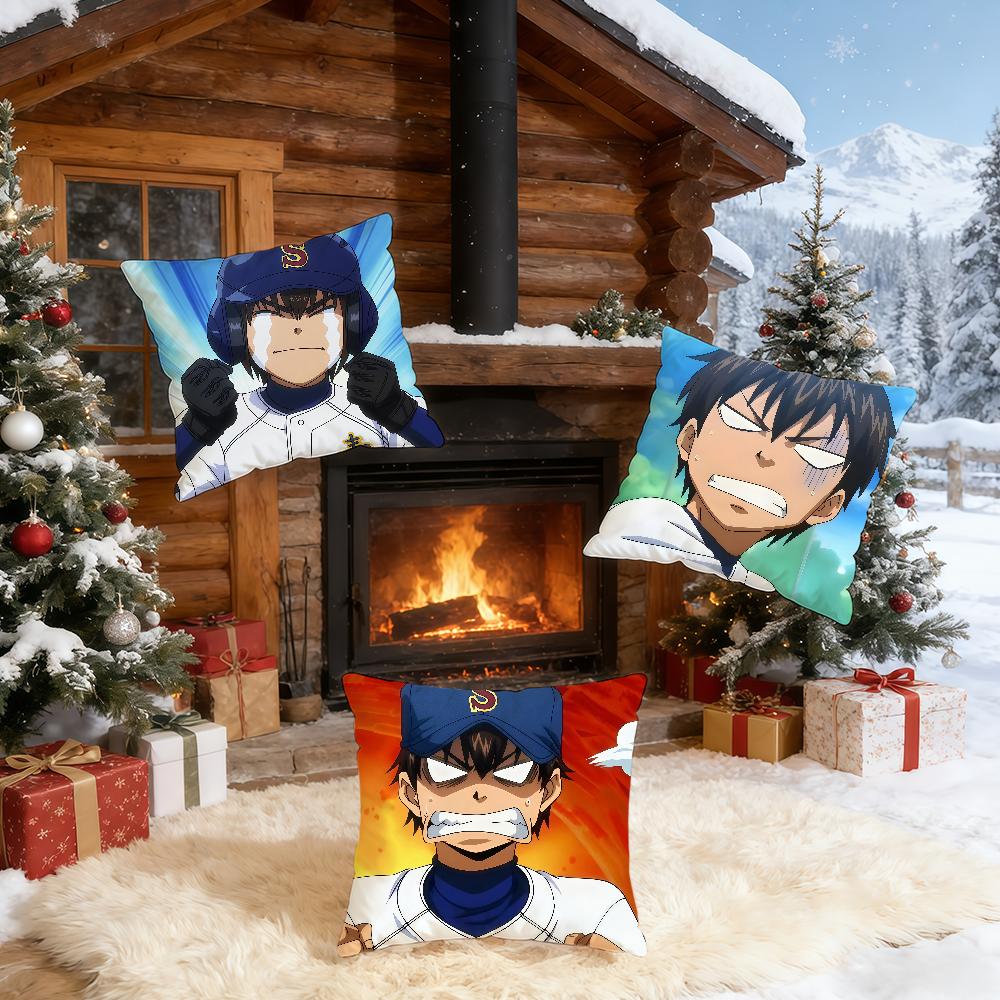 A-Ace of Diamond Anime Cushion Cover Home Office Birthday Anniversary Gifts Soft Skin Friendly Cushion Cover