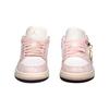 Jordan Air Jordan 1 Low Top Skateboard-Schuhe Damen Gold Rosa DC0774-162(Team1114-)