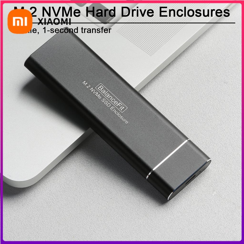 Xiaomi M.2 NVMe SSD Gehäuse, USB 3.1 Gen 2 auf NVME M-Key/(B + M) Wichtiges externes Gehäuse für Solid State Drives, für 2230/2242 /2260/2280 SSDs