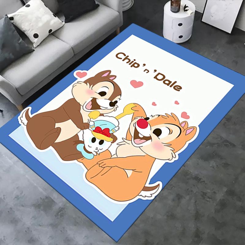 Office Rug Chip 'n' Dale, Squirrels Theme 3D Printed Anti-Slip Rug-Machine Washable for Living Room