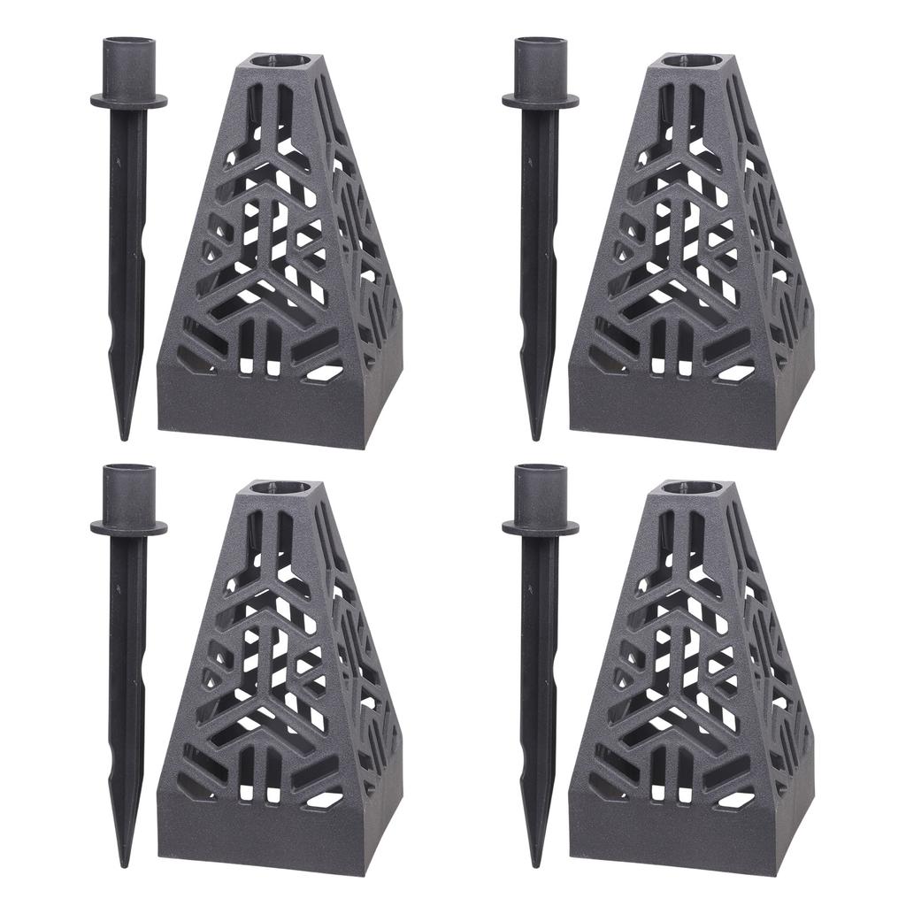Headstones Flower Holder Weather Resistant Plastic Vase For Graveyard Flowers Tombstone Marker Black