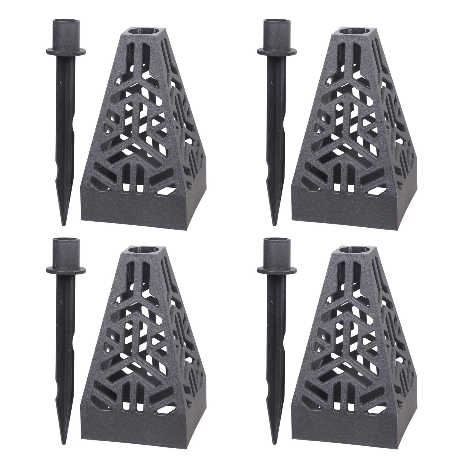 

Надгробные держатели для цветов Погодоустойчивая пластиковая ваза для кладбищенских цветов Маркер для надгробия Черный B