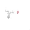 Boho Resin Deer Head Sculpture And Ceramic Ginger Jar Porcelain Vase Collectible Wall Mount Decor