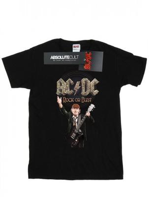 Womens/Ladies Rock Or Bust Angus Young Cotton Boyfriend T-Shirt