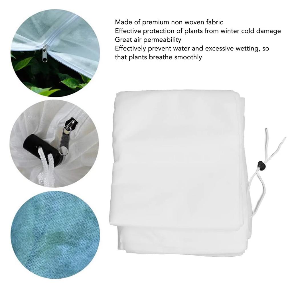 Plant Cover Non Woven Fabric Outdoor Freeze Frost Protection Plants Jacket For Cold Winter Weather Tree Shrub Protecting Bag