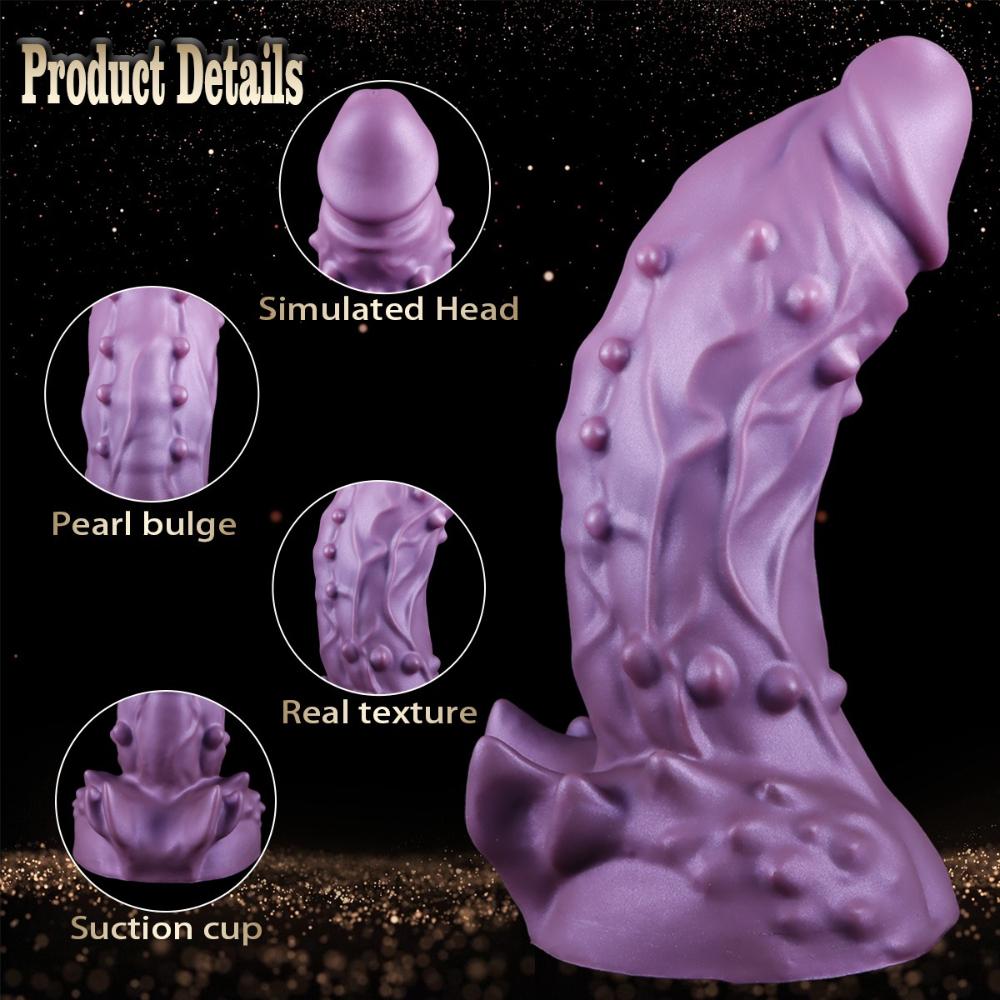 Realistic Alien Design Silicone Dildo - Liquid Silicone Adult Toy for Women, Couples Pleasure, Sensual Intimacy Enhancer