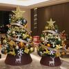 Mini Christmas Tree Decor Set DIY Desktop Holiday Ornament PVC Geometric Xmas 45cm With LED Lights