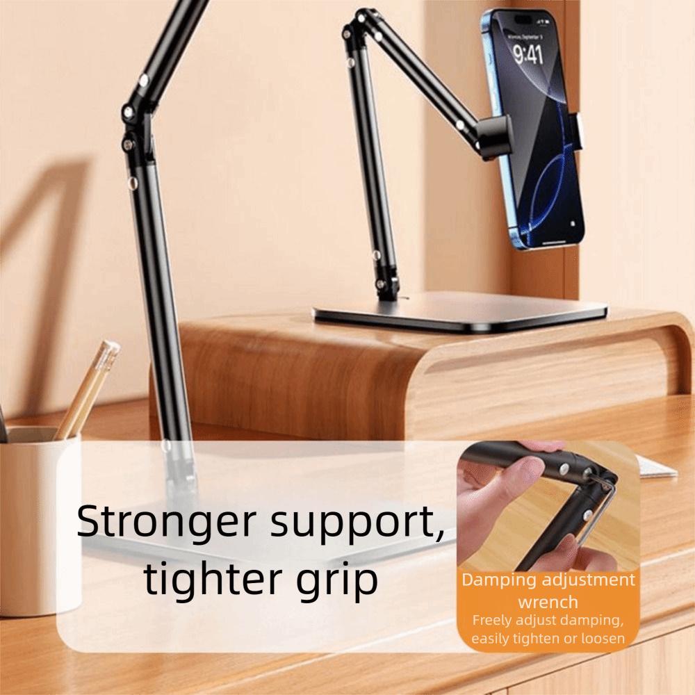 Height Adjustable Desktop Phone Tablet Holder Multi-Angle 360 Rotating Folding Tablet Stand Clip Mount Multi-purpose
