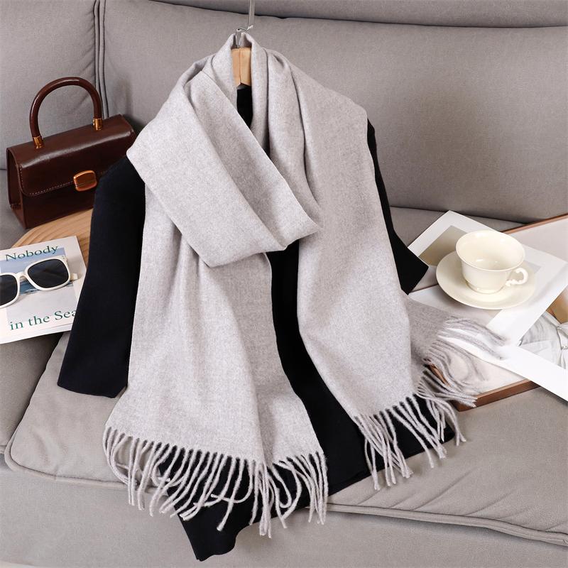 69 Colors Winter Scarf for Women Warm Cashmere Scarves Hijab Solid Lady Long Shawl Wrap Female Pashmina Bandana Poncho Stoles