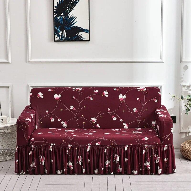 Elastyczna spódnica narzuty na sofy do salonu elastyczne narzuty na sofę funda sofa krzesło narzuta na sofę Home Decor duży rozmiar 350cm