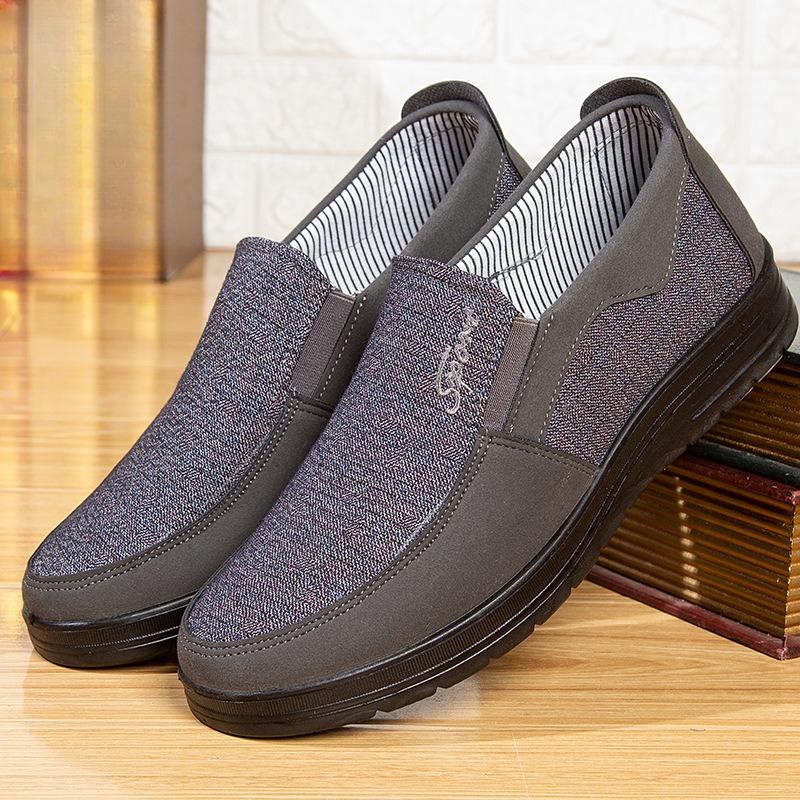 

Тканевая обувь, Дышащая и Нескользящая обувь, Повседневная обувь на мягкой подошве, Обувь на один шаг для мужчин 44 серый