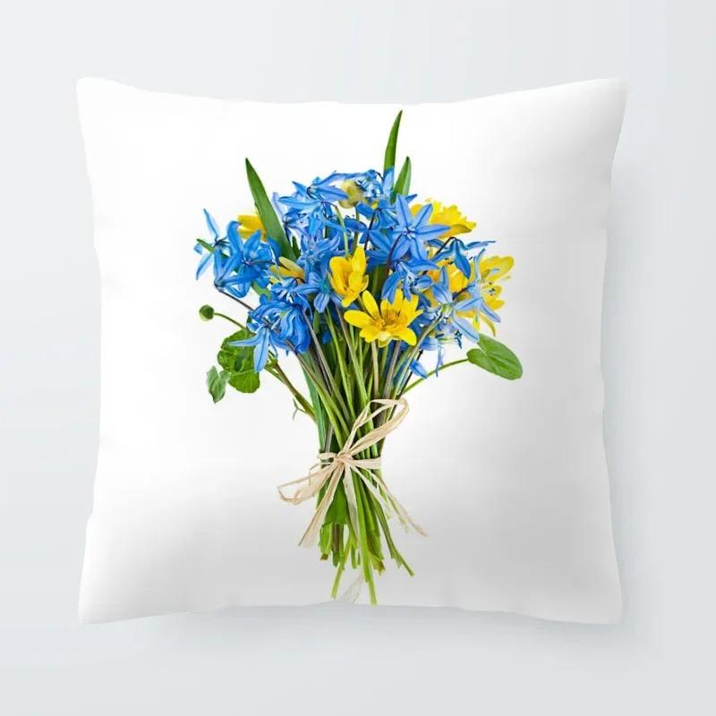 

Простая цветочная декоративная наволочка для гостиной, офиса, украшения для дома, наволочка 40x40cm