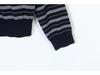 Korean-Style Striped Polo: 2024 Autumn Casual & Versatile Long Sleeve Knitwear