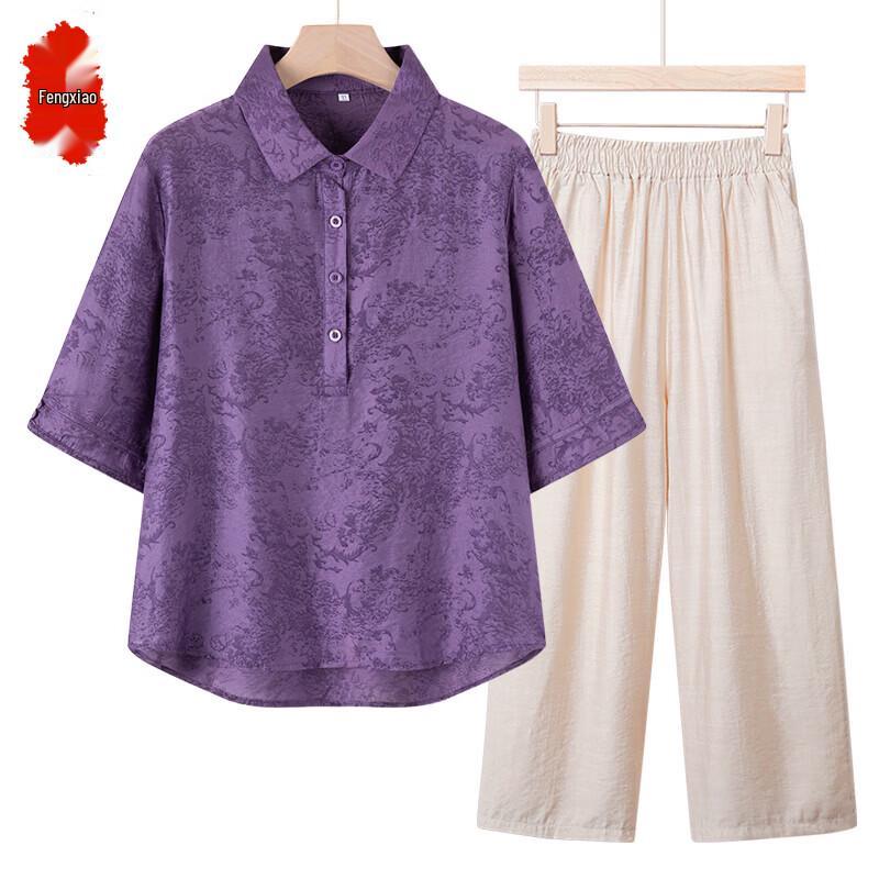 Women s Floral Cotton Linen Summer Top
