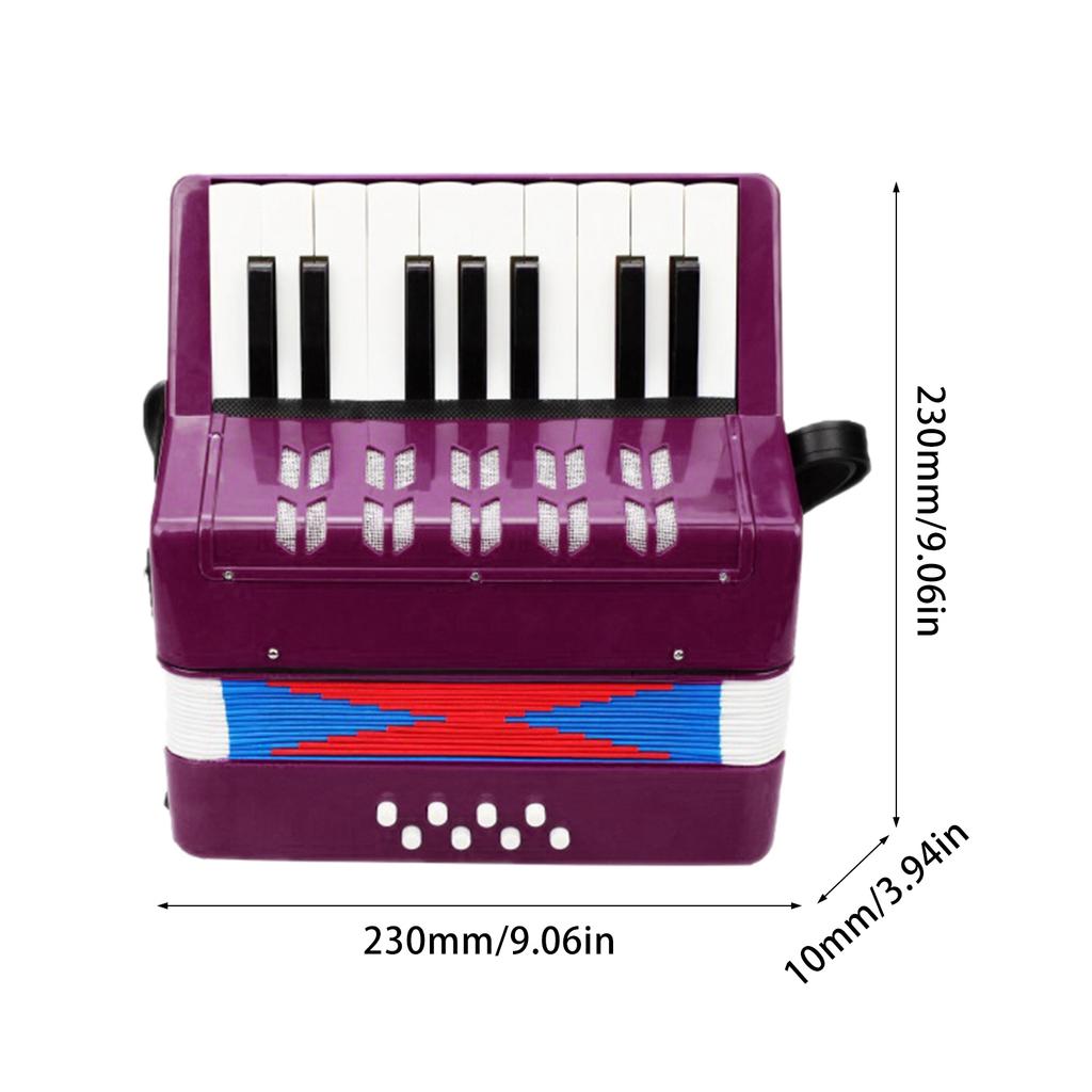 Kids Children Accordion 17 Key 8 Bass Mini Small Accordion Educational Musical Instrument for Beginner Birthday Gift