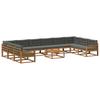 Outdoor Sofa Set with Cushions 11 Pcs Natural and Anthracite