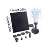 Solar Panel Powered Water Feature Pump with Nozzles Solar Fountain Pond Pump Kit Solar Pond Pump for BirdBath Garden Small Pond