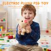 Interactive Electronic Pig Toy with Wagging Tail & Twitching Nose & Oink Sounds Animated Walking Pig Plush Toy for Pets Lovers