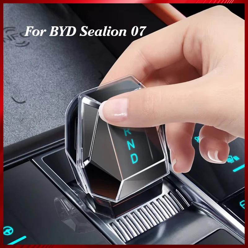 For BYD Sealion 07 EV PVC Car Gear Handle Protective Case Gear Transparent Gear Handle Head Cover Car Modification Accessories