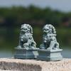 FU Foo câini pereche statui leu gardian figurine decorative feng shui chinezesc acasă sufragerie bar cafenea decor ornament de birou