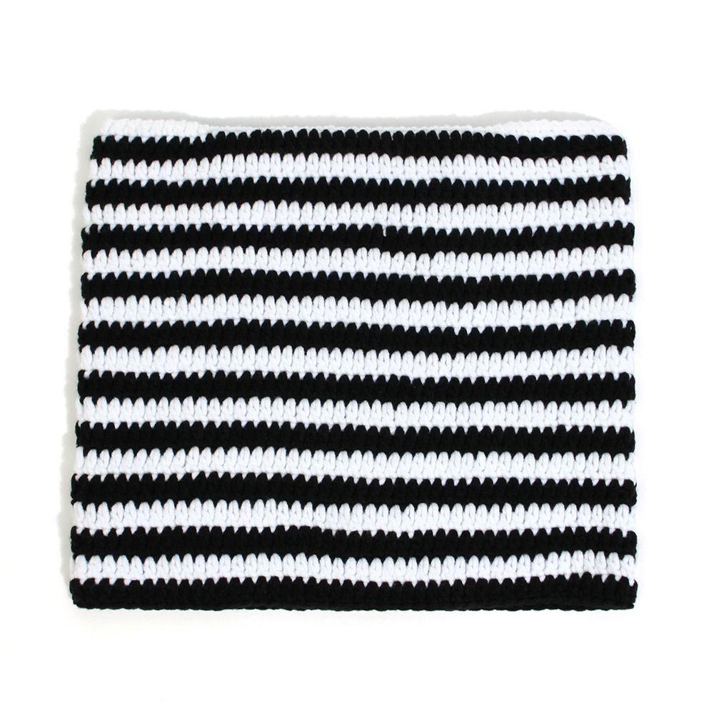 Cute Cat Ears Ins Little Devil Striped Hat Keep Warm Knitted Wool Cap Japanese Beanie Hat  Women