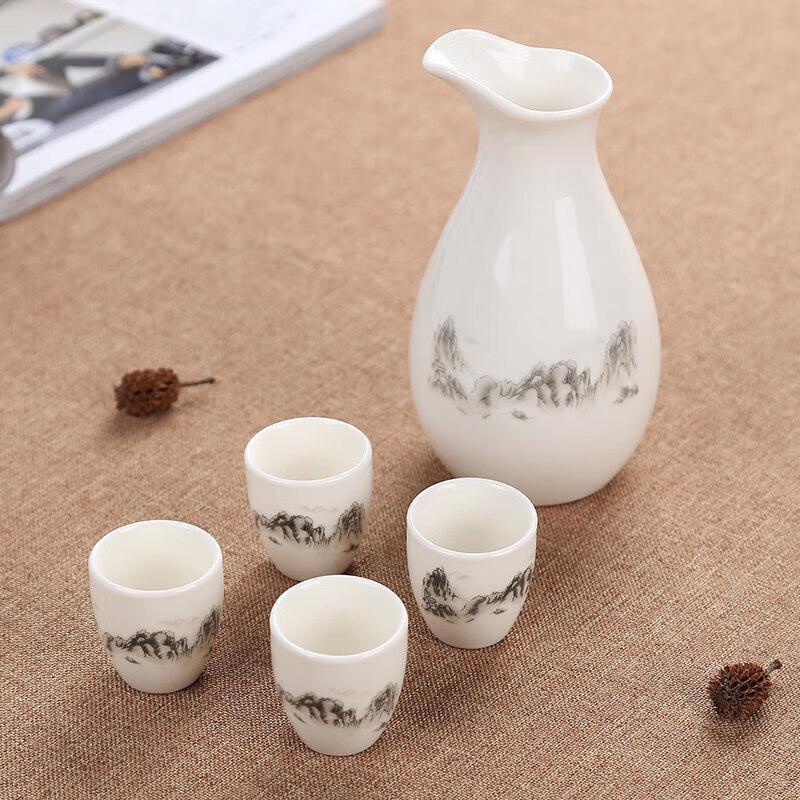 Qiwei Ceramic 9-Piece Sake & Wine Set