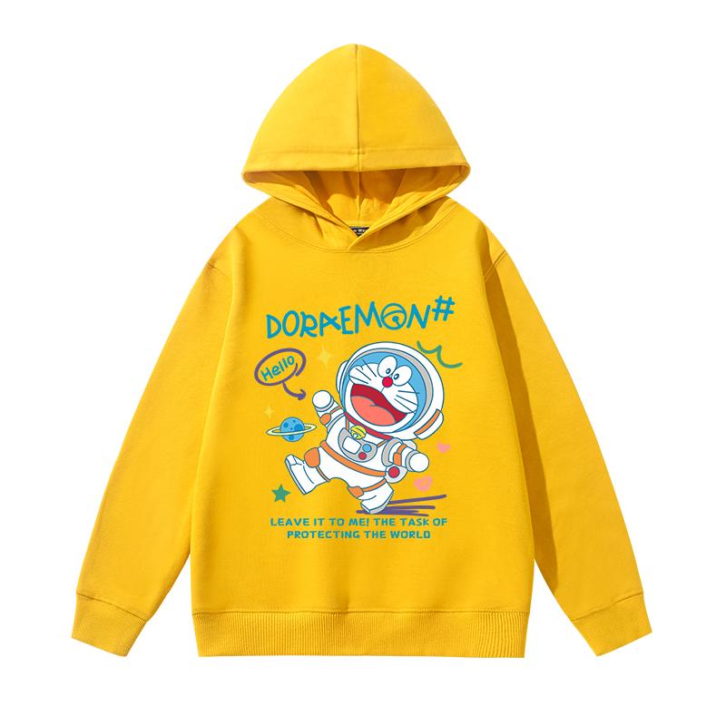 

Милый детский худи 2025 новый стиль одежда с принтом Дораэмона пуловеры для мальчиков и девочек мультяшное худи спортивный топ 100