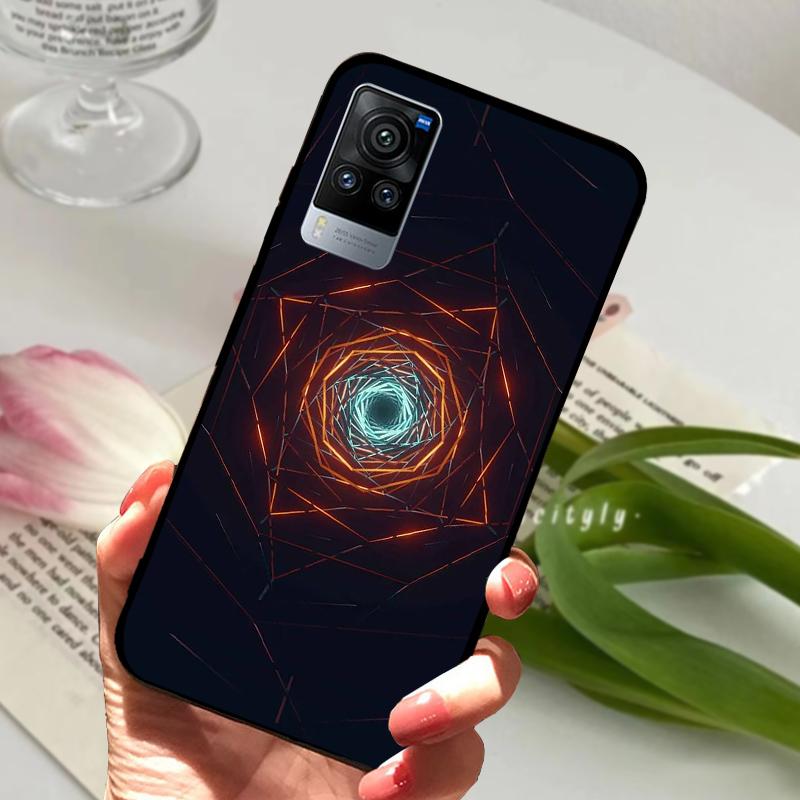 For VIVO X60 Pro 5G Case V2046 V2047A Cartoon Cute Matte Silicone TPU Soft Phone Cover For Vivo X60 X 60 Shockproof Coque Bumper