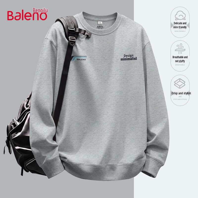 Baleno Men's American Style Loose Fit Versatile Crewneck Sweatshirt