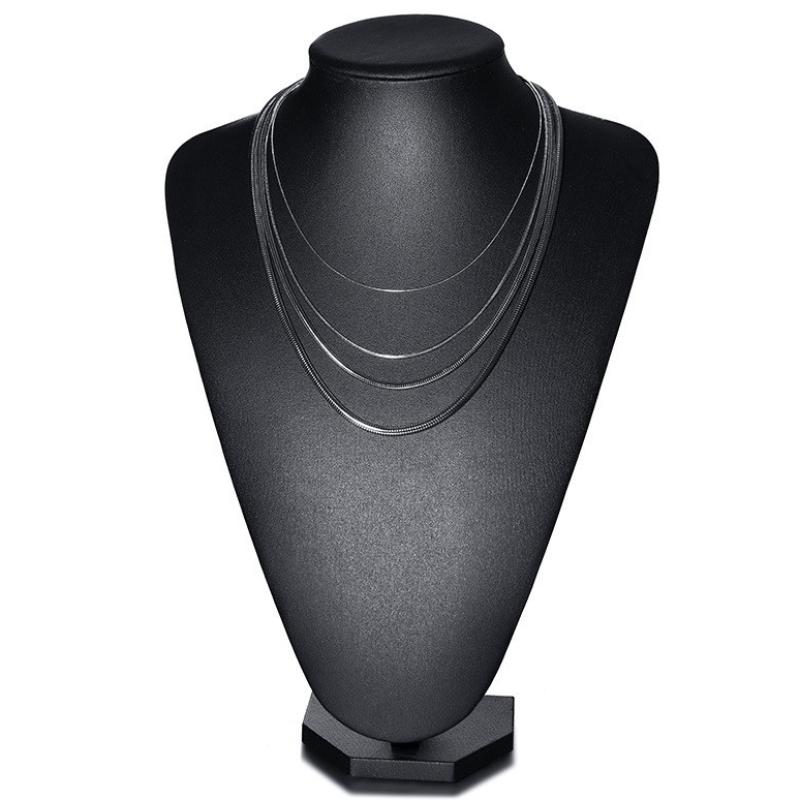 Stainless Steel Round Snake Chain Silver Tone 16"-30" Men Women Necklace 0.9/1.2/1.5/1.8/2.4/3.2/4.2 Mm