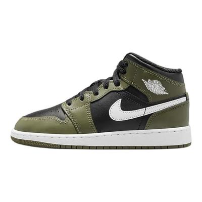 Air 1 Mid GS Medium Olive Kids Sneakers Green Black White DQ8423-092