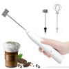 2 In 1 USB Rechargeable Electric Egg Beater Whisk Coffee Mixer Double Heads Milk Frothers  Baking Stirrer Kitchen Gadgets