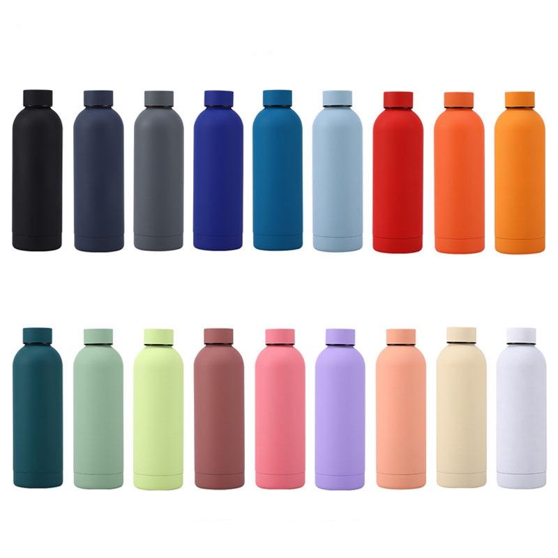 500ml 304 Stainless Steel Small Bottle American Large-Capacity Thermos Outdoor Portable Sports Cup Vacuum Insulation Gifts