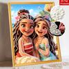 Disney Pearl Art Painting Moana Handmade diy5D Pearl Gem Painting Pictures Crafts Special Shape Home Wall Decoration